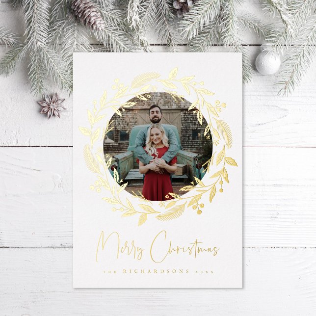 Carte De Vœux En Aluminium Christmas Holly Wreath (Créateur téléchargé)
