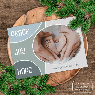 Carte De Vœux En Aluminium Classique Joyeuses Fêtes moderne Silver Gold