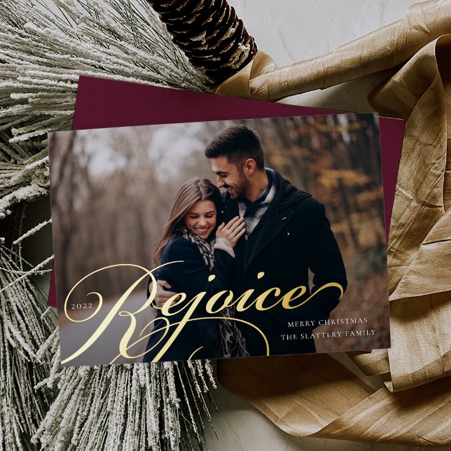Carte De Vœux En Aluminium Classique | Rejoice Photo (Créateur téléchargé)