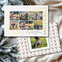 Collage de Noël de famille multi-photo moderne