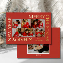 Collage de Noël familial multi-photo moderne