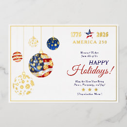 Carte De Vœux En Aluminium Commemorative America 250 Boîte souvenir patriotiq
