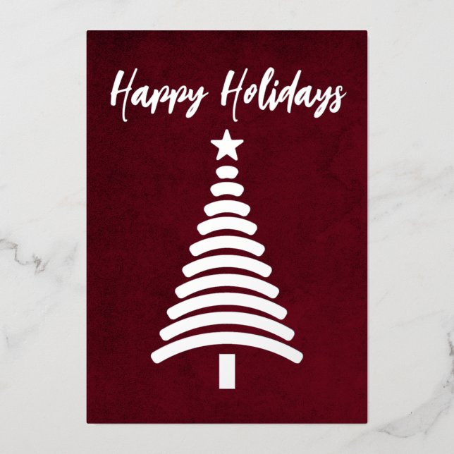 Carte De Vœux En Aluminium Compagnie des sapins de Noël (Recto)