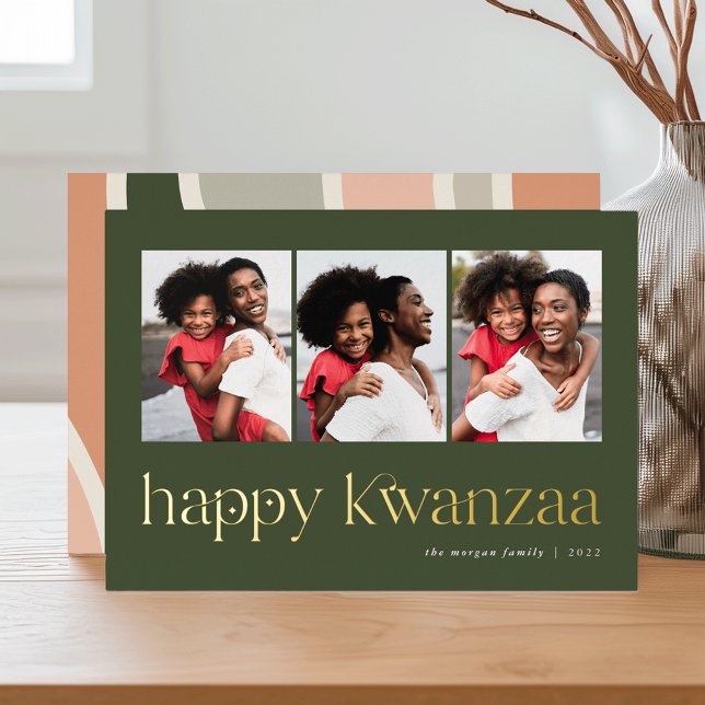 Carte De Vœux En Aluminium Connexion | 3 Photo Kwanzaa (Créateur téléchargé)