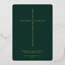 Croix Élegante de l'Écriture Vert Foncé