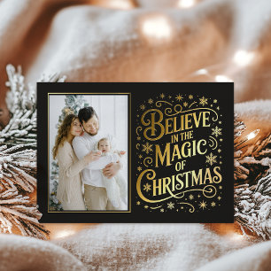 Carte De Vœux En Aluminium Croyez à la Magie de Noël