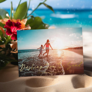 Carte De Vœux En Aluminium Dashing Thru the Sand Beach