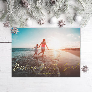 Carte De Vœux En Aluminium Dashu Thru the Sand Beach Photo
