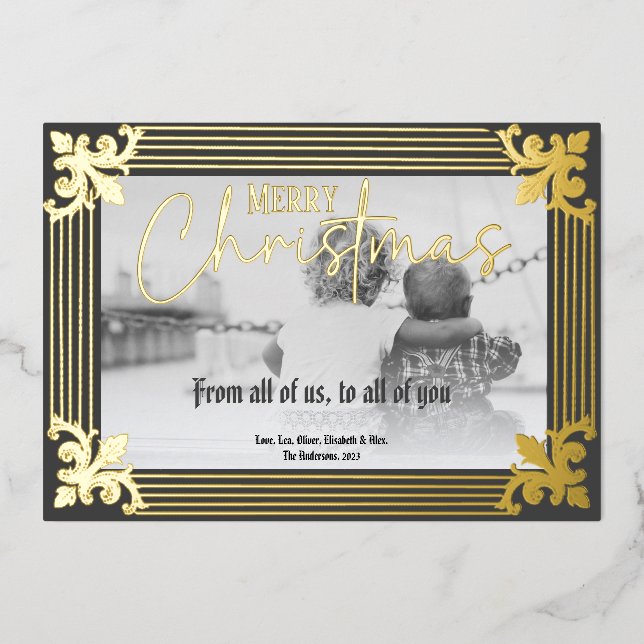 Carte De Vœux En Aluminium De nous tous, à vous tous photo (Recto)