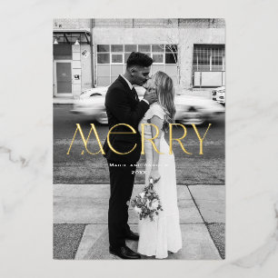 Carte De Vœux En Aluminium Design moderne Merry Holiday