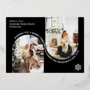 Carte De Vœux En Aluminium Double Arche de Noël Personnalisé 2 Photo