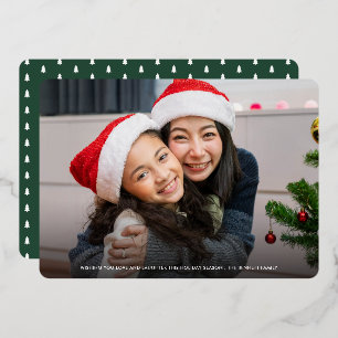 Carte De Vœux En Aluminium Drôle Regardez-nous Noël photo complète Vert