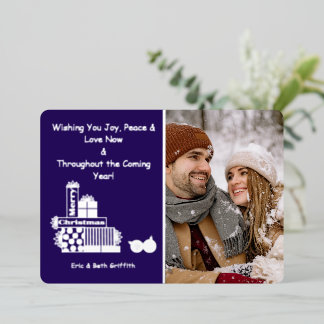 Carte De Vœux En Aluminium Elégant Joyeux Noël Pile de cadeaux Photo