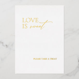 Carte De Vœux En Aluminium Élégant Minimal Amour est Douce Mariage