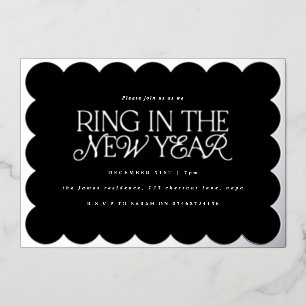 Carte De Vœux En Aluminium Élégant minimaliste moderne vert sauge rétro bord 