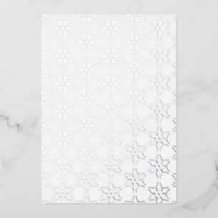 Carte De Vœux En Aluminium Élégante carte de flocon de neige en feuille d'arg