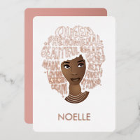 Encourager la femme noire, mots d'affirmation