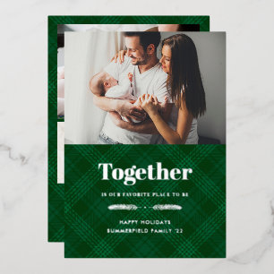 Carte De Vœux En Aluminium Ensemble est notre lieu favori Famille Photo Argen