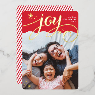 Carte De Vœux En Aluminium FAMILLE PHOTO JOYER fun whimsical calligraphie rou