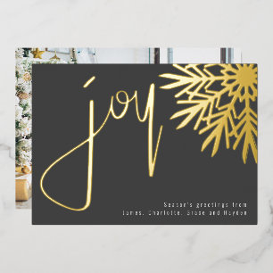 Carte De Vœux En Aluminium Fête Noël Joie Flocon de neige Photo