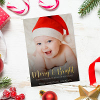 Funny Christmas New Baby Photo Faire-part de naiss