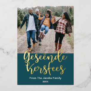 Carte De Vœux En Aluminium Geseënde Kersfees Afrikaans Noël, Élégant