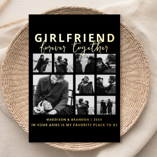 Carte De Vœux En Aluminium Girfriend Together Forever Photo