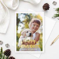 Happy Howlidays Modern Gold Puppy Chig Photo