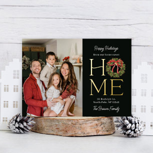 Carte De Vœux En Aluminium Homey Greeting FOIL Holiday Moving Faire-part