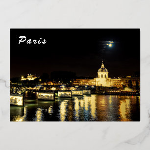 Carte De Vœux En Aluminium Institut de France et Pont des Arts - Paris