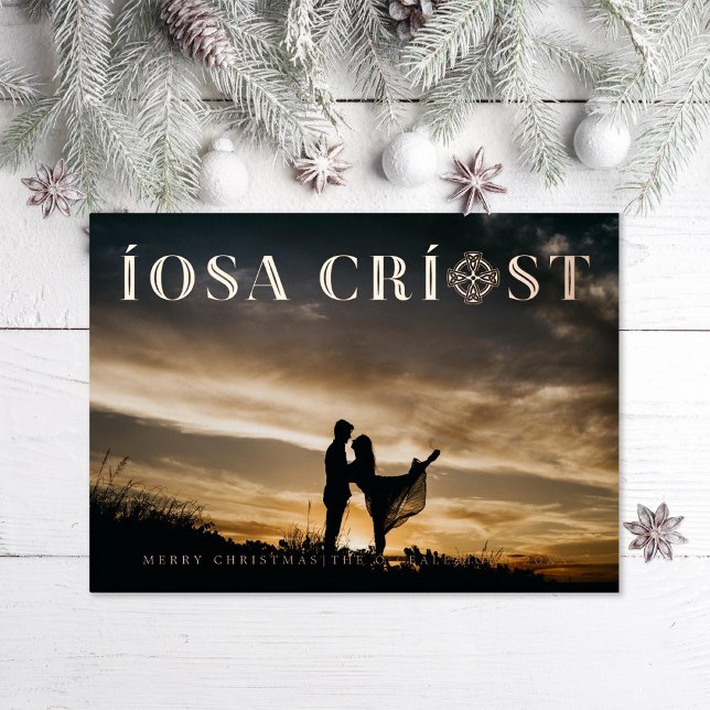 Carte De Vœux En Aluminium Iosa Criost Christ gaélique (Créateur téléchargé)