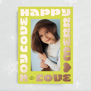 Carte De Vœux En Aluminium jaune audor moderne   photo de noël