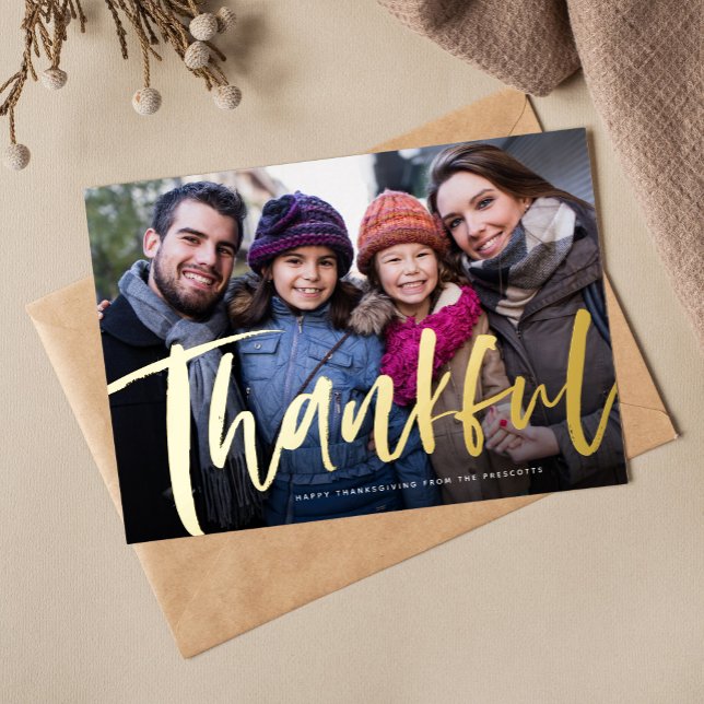 Carte De Vœux En Aluminium Jeu de brosse de remerciement Thanksgiving photo (Créateur téléchargé)