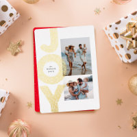 Joie deux photo tachetée or Noël moderne 