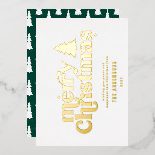 Carte De Vœux En Aluminium Jolie typographie de Noël non photo