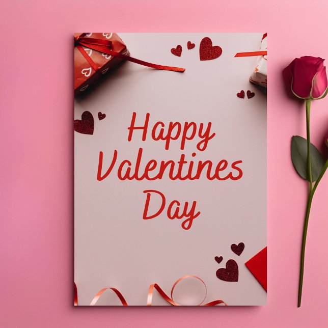 Carte De Vœux En Aluminium Joyeuse Saint-Valentin (Créateur téléchargé)