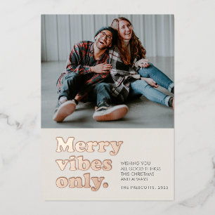 Carte De Vœux En Aluminium Joyeuses vitrines seulement rétro Noël
