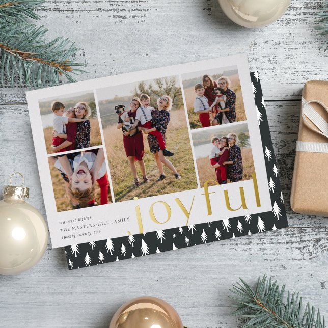 Carte De Vœux En Aluminium Joyeux Cinq photos (Créateur téléchargé)