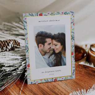 Carte De Vœux En Aluminium Joyeux Foliage   Photo de Noël