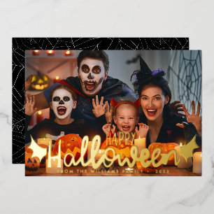 Carte De Vœux En Aluminium Joyeux Halloween Photo personnalisé Halloween