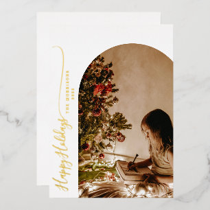 Carte De Vœux En Aluminium Joyeux Joyeux Jours 2-Photo Noël