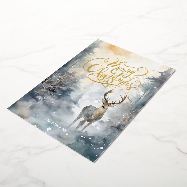 Carte De Vœux En Aluminium Joyeux Noël (Rotation)