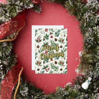 Carte De Vœux En Aluminium Joyeux Noël