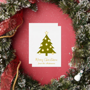 Carte De Vœux En Aluminium Joyeux Noël Arbre Graphique en Papier Aluminium