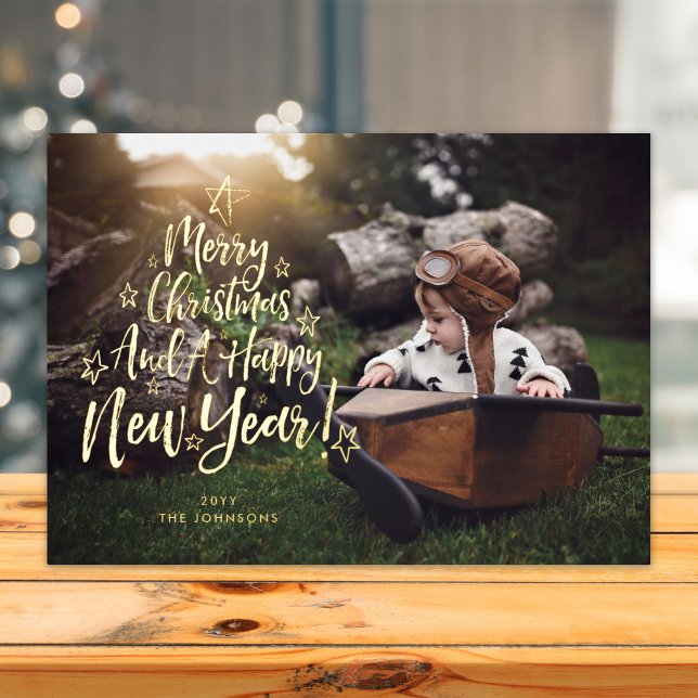 Carte De Vœux En Aluminium Joyeux Noël Bonne année (Créateur téléchargé)