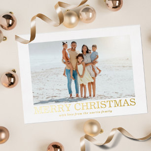 Carte De Vœux En Aluminium Joyeux Noël Classic Foil Photos