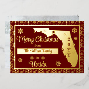 Carte De Vœux En Aluminium Joyeux Noël de Florida State   Photo
