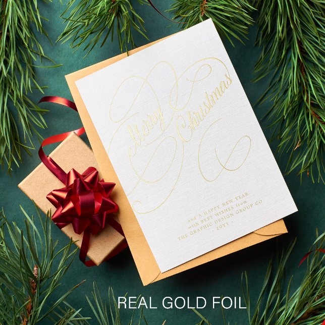 Carte De Vœux En Aluminium Joyeux Noël entreprise élégante (Créateur téléchargé)