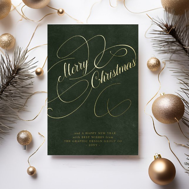 Carte De Vœux En Aluminium Joyeux Noël entreprise élégante (Créateur téléchargé)