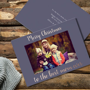 Carte De Vœux En Aluminium Joyeux Noël Meilleure maman Jamais Photo